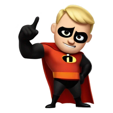 Mr incredible showing pointing a finger sticker