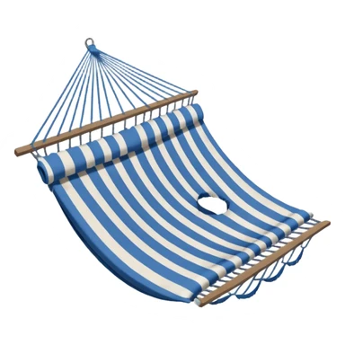 a hammock with a hole in the bottom sticker