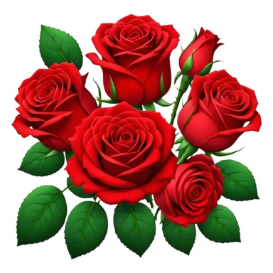 Realistic 12 blood red roses, full bouquet,  dew drops, high definition sticker