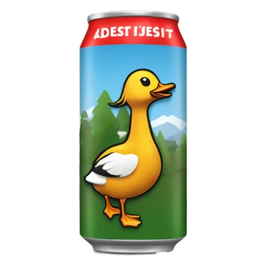 Bush light beer can with a duck sticker