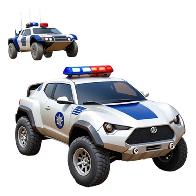 Star Wars’s Range trooper’s police evil darkly night blue Dirty and dented Local Motors Rally Fighter off road race car hot rod meets 2013 scion fr-s trophy truck-style basher flying down a dusty road catching everything (silver wheels) sticker