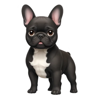 Black frenchie sticker