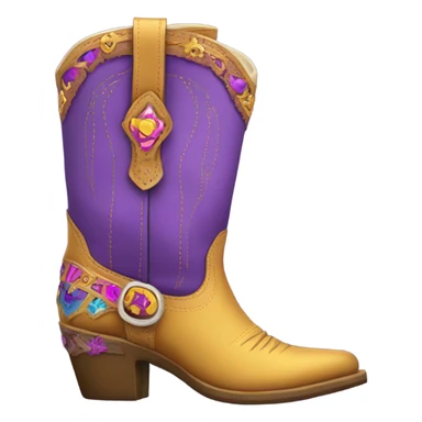 purple and gold cowgirl boots sticker