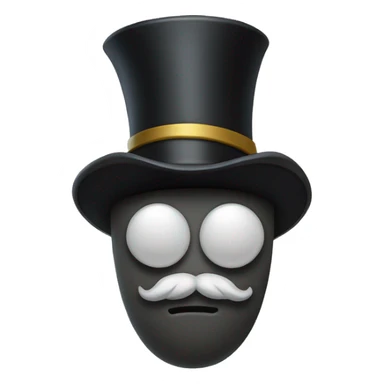 Boulder with a top hat and a monocle  sticker