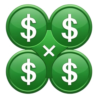 checkmark with dollar and cent symbols sticker