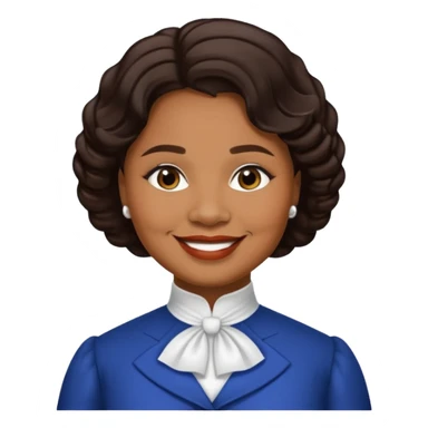 Madam C.J. Walker with dark brown hair sticker