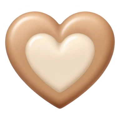 Pastel-coffee-color-heart sticker