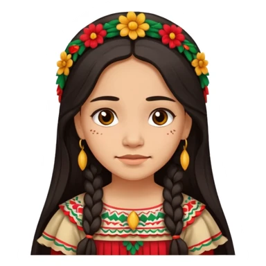Mexican girl with very sad smile sticker