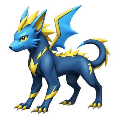 Manectric-Luxray-Draco-Fakémon-hybrid-creature (full body), 4 legs sticker