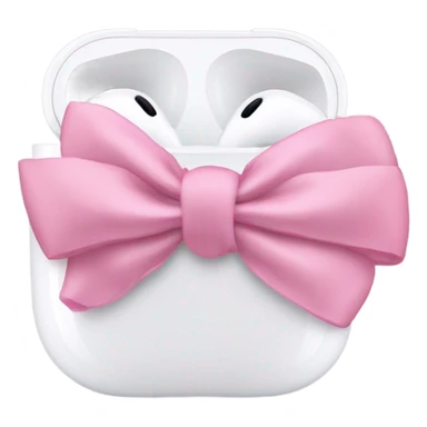 AirPod maxes with pink bows sticker