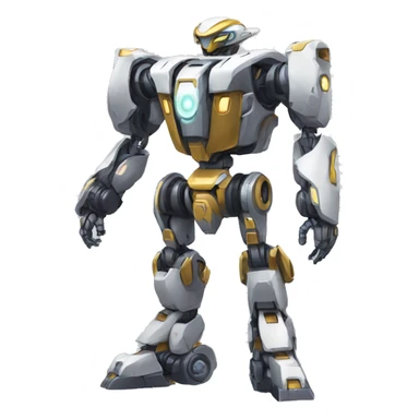 Futuristic mechanical medabot-lombax-mecha full body sticker