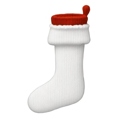 White knit stocking sticker