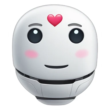 cute robot in love face only sticker