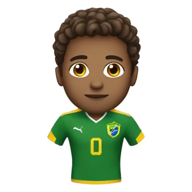 Brazilian football brown hair sticker