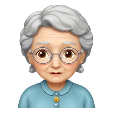 granny thinking sticker
