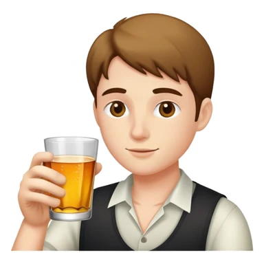 Person drinking alcohol sticker