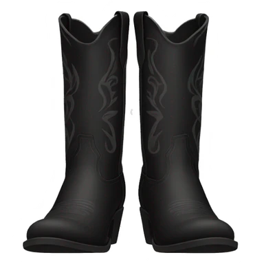 Black western boot sticker