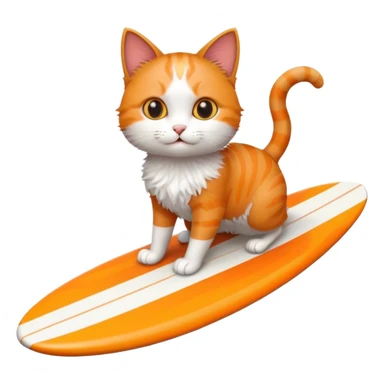 cat surfing sticker