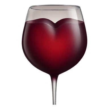 Red wine heart sticker