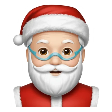santa with surgical mask 
   sticker