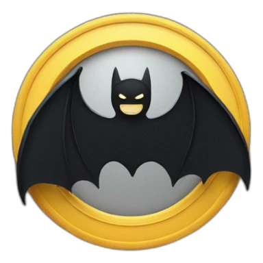 bat signal with a flex emoji instead of a bat sticker
