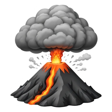 Volcano smoking before eruption sticker