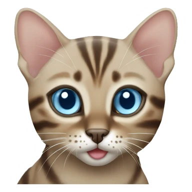Mink bengal cat with light Blue eyes sticker