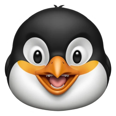 laughing penguin sticker