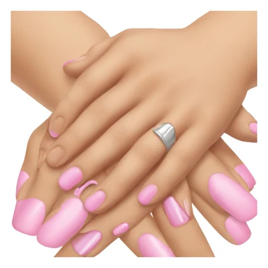 Girls pinky promise with nails sticker