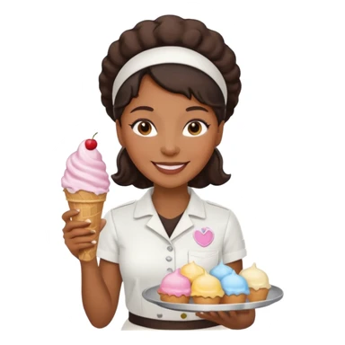Ice Cream Vendor black woman sticker