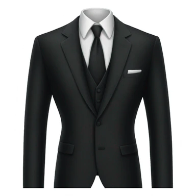 a black suit piece of cloth item only sticker