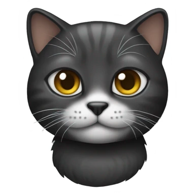 Faz uma emoji de um gato preto sticker
