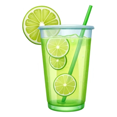green lemonade in a plastic cup sticker