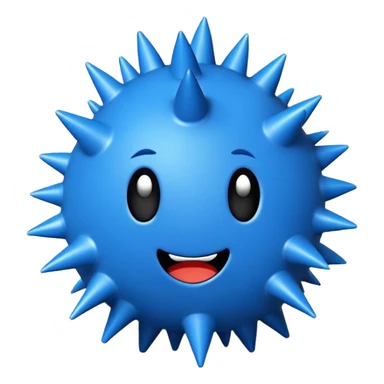 Spiky Stress Ball blue sticker