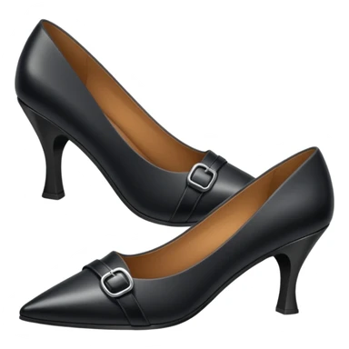 black pointed-toe shoes  sticker