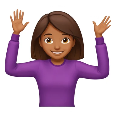 Chica morena haciendo un dab sticker