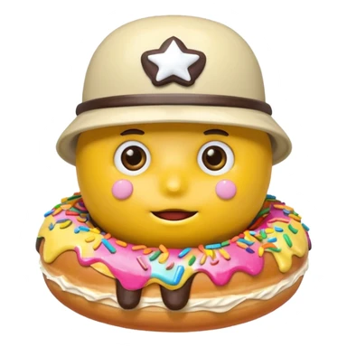 Donut with trooper hat sticker
