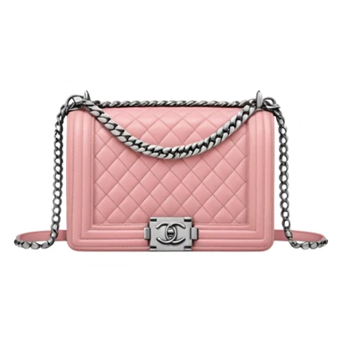 chanel le boy pastel pink bag sticker