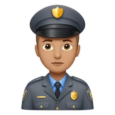 mall security gray uniform no hat  sticker