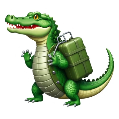 crocodile carries a bomb sticker
