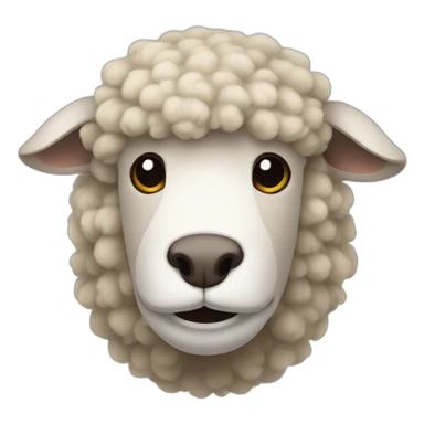 Tête de mouton peluche sticker