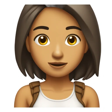 Chica pelinegra confundida  sticker