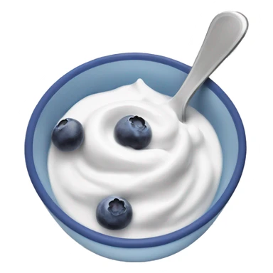 Bowl of Greek yogurt with blueberries  sticker