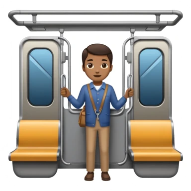 Rider holding grab bar,Metro Riders, inside metro train, no transparent, with background,full image , negative transparent. sticker