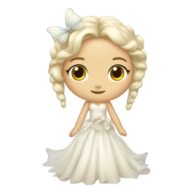 Fairy Wedding dress with bow  sticker