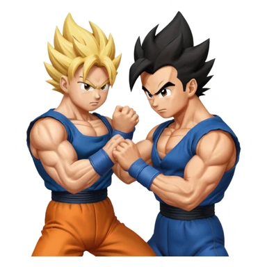 Goku punch Vegeta  sticker