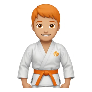 Judokas ceinture orange sticker