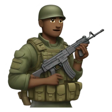 soldier with a ak47 sticker