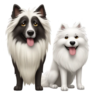 Belgian tervuren Samoyed dog sticker