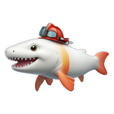 Beluga sturgeon as a fire fighter sticker